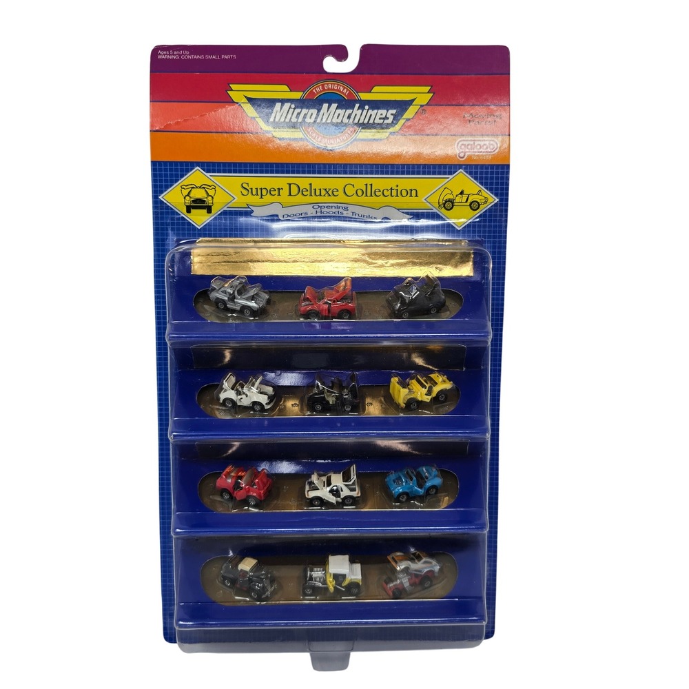 Vintage 1989 Galoob Micro Machines Super Deluxe Collection 6403 Sealed 12pk READ